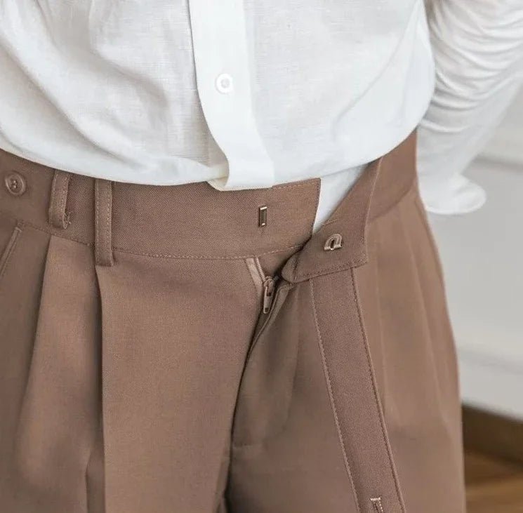 Man Suits Pants Fluid Khaki Draped Trousers for Men Baggy Suit Korean Style Clothes Reviews Many Slacks High Quality Dress Up