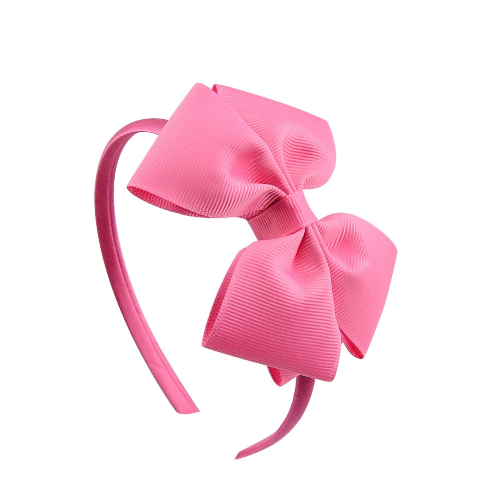 1 Piece Ribbon Handmade Hair Bows Hairbands for Baby Girls 20 Colors Cute Bowknot Solid Headband Headwear Baby Hair Accessories
