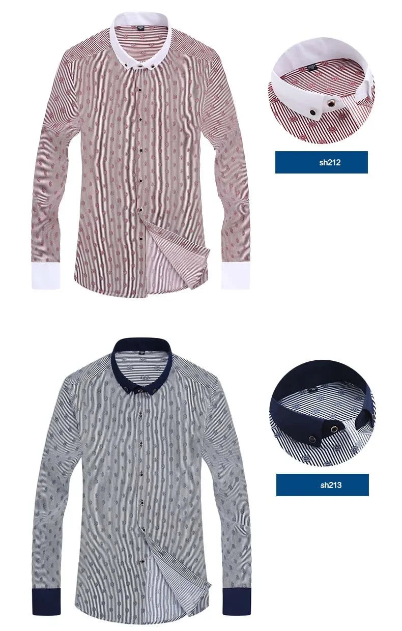 White Big Size 5XL Men Dress Shirt 2026 New Long Sleeve Slim Fit Button Down Collar Good Quality Printed Business Shirts