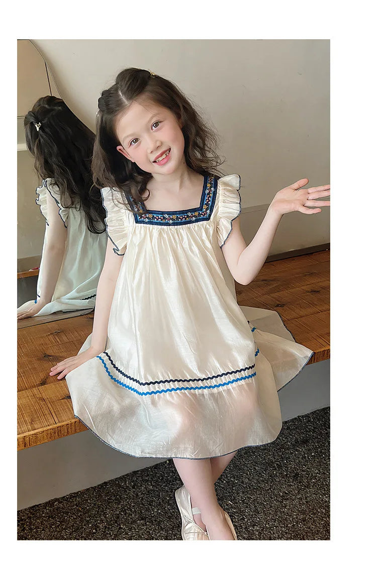 Girls children summer clothing new style cute thin toddler dress baby kids outfit