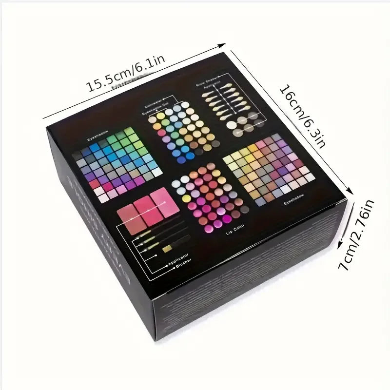 Marie Set de Maquillaje de 177 Colores — Paleta de Sombras, Rubor, Brillo Labial, Corrector y Espejo Incluido para Mujer