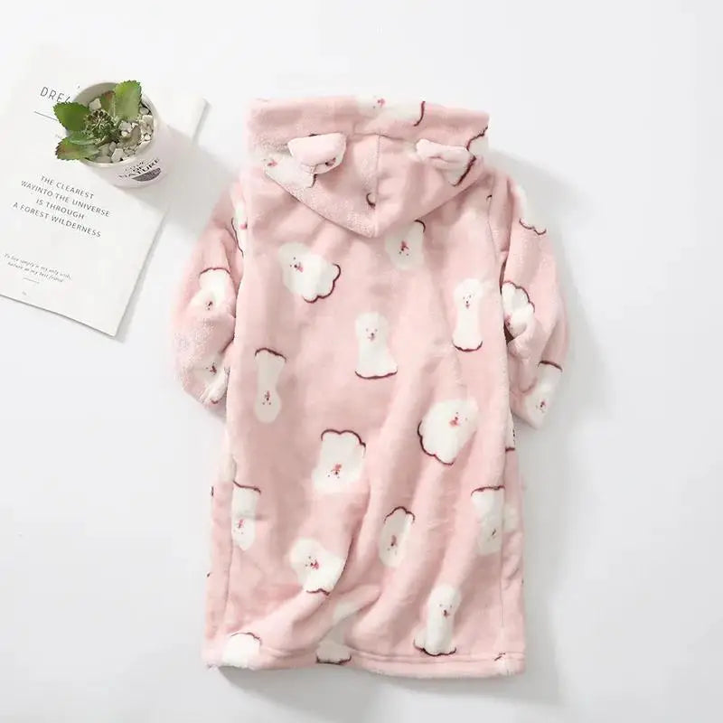 Autumn Baby Boys Pajamas Children Clothes Girls Boys Robes Winter Sleepwear Bathrobe Spring Kids Hooded Bathrobe Girls Clothing