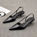 Black Women Pointed Toe Heels Shoes Sandals 2025 Dress Party Fashion Summer Slippers New Walking Flip Flops Pumps Slides