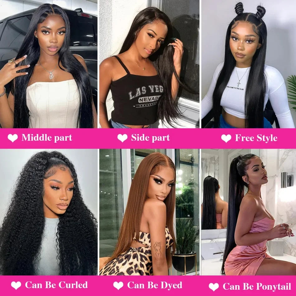 Straight Wig  Glueless  Natural Color No Sew In No Glue No Leave Out V Part Wigs