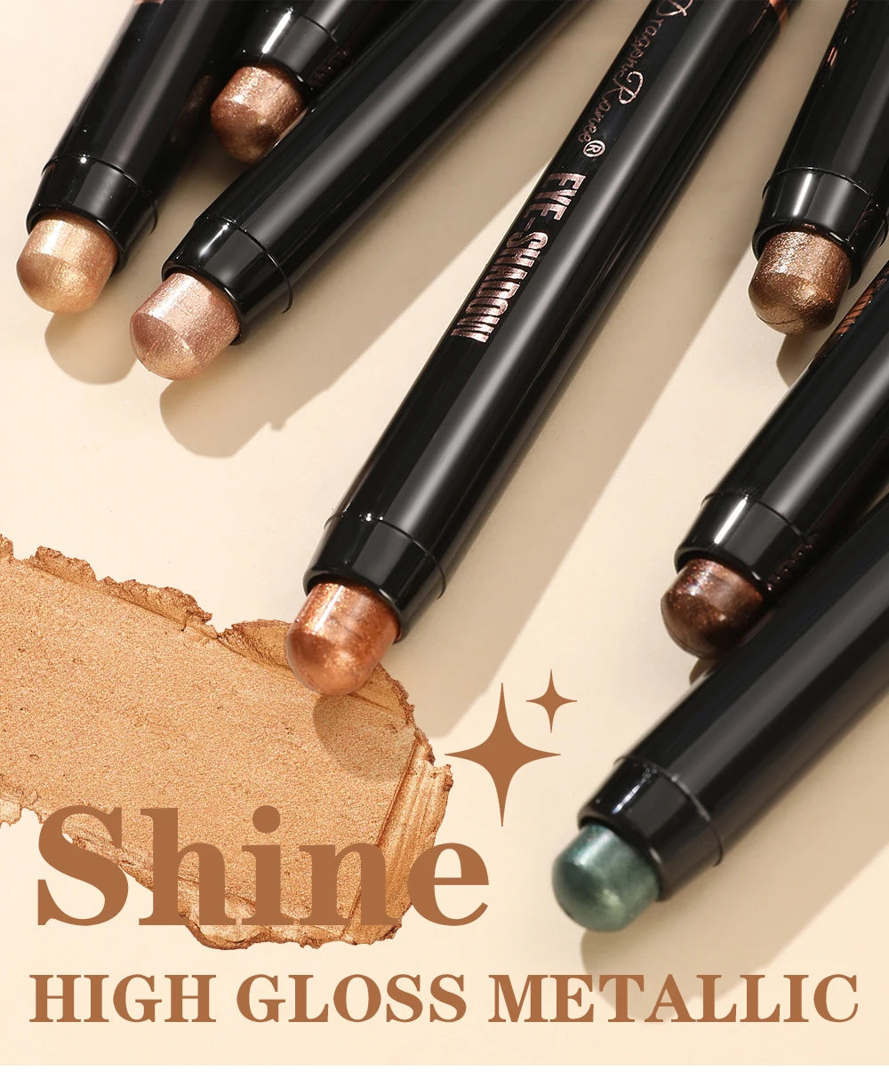 Eyeshadow Pen, Pearlescent Eyeshadow, Versatile, One-Touch Application, Non-Smudging, Waterproof Eyeshadow, High-Gloss, Delicate, Silky, Shimmering Liquid Eyeshadow
