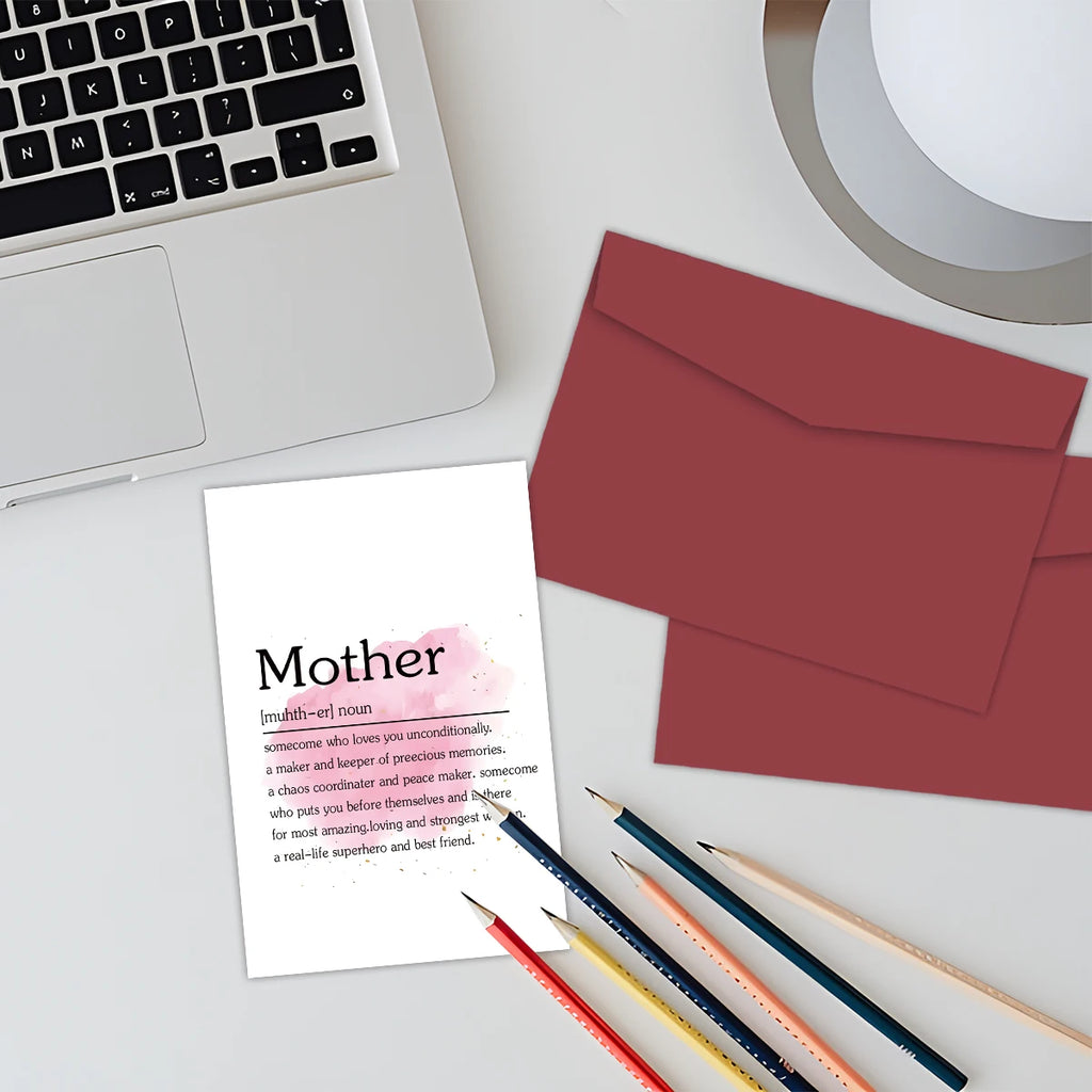 1PC Mother's Day Card with Envelope,Creative Birthday Card For Mom,Thank You Cards for Her,Holiday Greeting Card Gift for Mother
