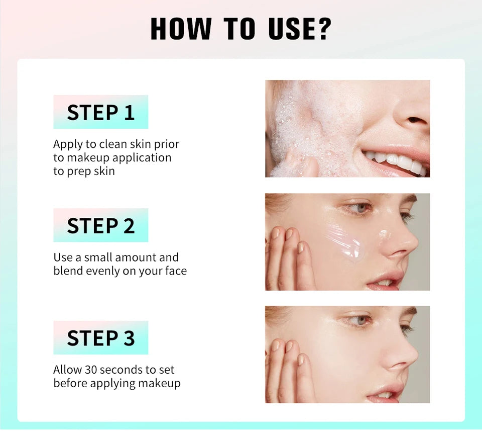 Marie Primer Gel Hidratante 24ml — Base Facial Transparente de Larga Duración para Suavizar la Piel y los Poros
