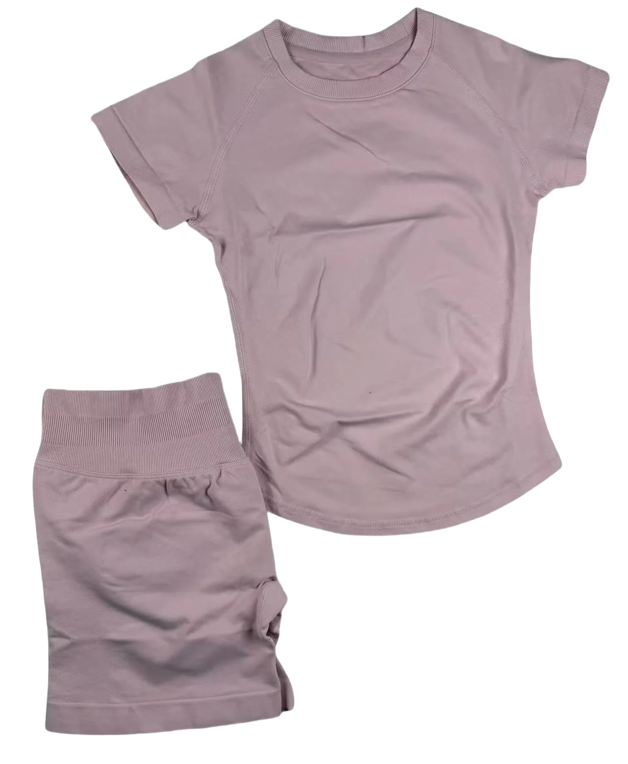 2 Pcs  Impact Sports Sets Short Sleeve Seamless Yoga Top Fitness Set Women Workout Running Sports Shorts Gym Suit