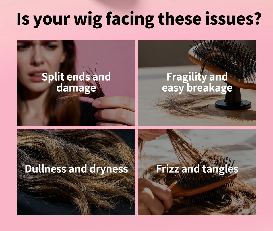 2 IN 1 Wig Shampoo For Synthetic Hair Soak & Rinse Deep Cleansing Revitalizes, Moisturizes Anti-Frizz Softening Wig Care Product