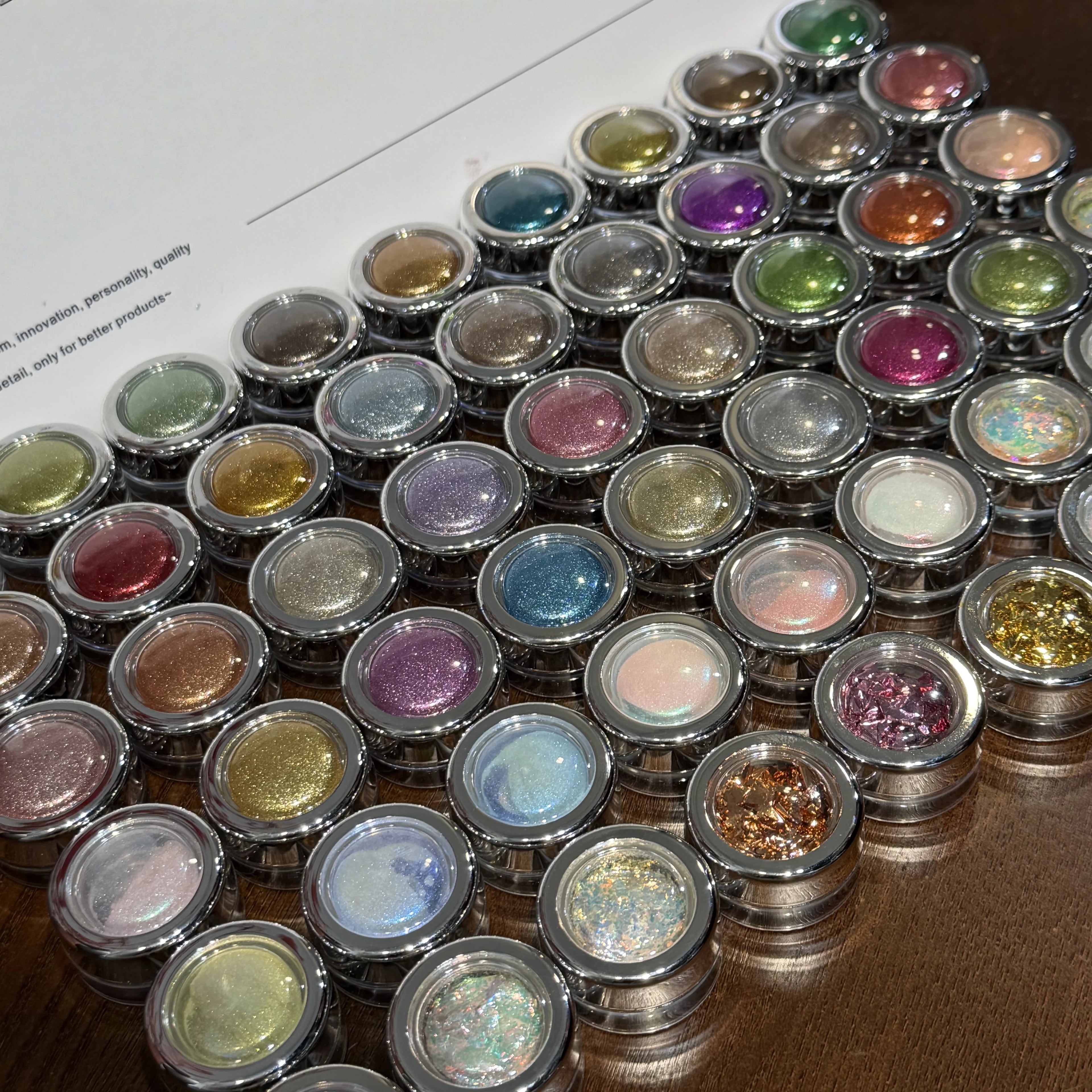 Nail Art Set, 54 Colors Magic Mirror Powder Moonlight Opal Champagne Gold Silver Color Metal Aurora, Nail Polish Kit