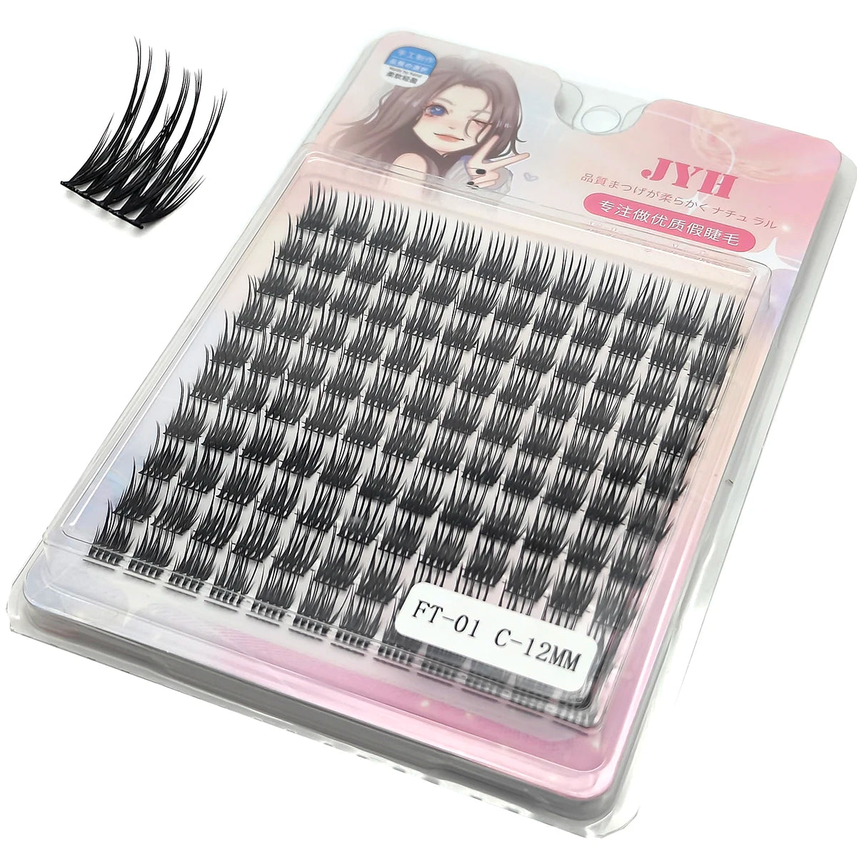 Individual Lashes 10/12/14/16mm Eyelash Clusters Extensions False Eyelash DIY at Home Cluster Eyelash Extensions Makeup