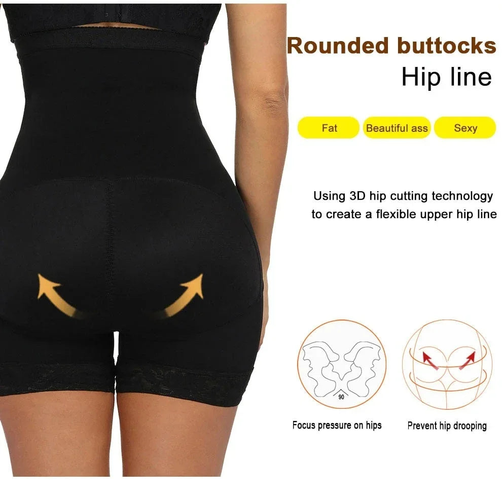 Fajas Colombianas Butt Lifter Shapewear High Waist Tummy Control Panties Waist Trainer Body Shaper Slimming Sheath Flat Belly