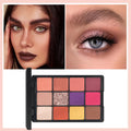12-Color Eyeshadow Palette – Pearlescent, Matte, Fine Shimmer, Glitter, Earth Tones, Long Lasting Eye Shadows, High-Performance