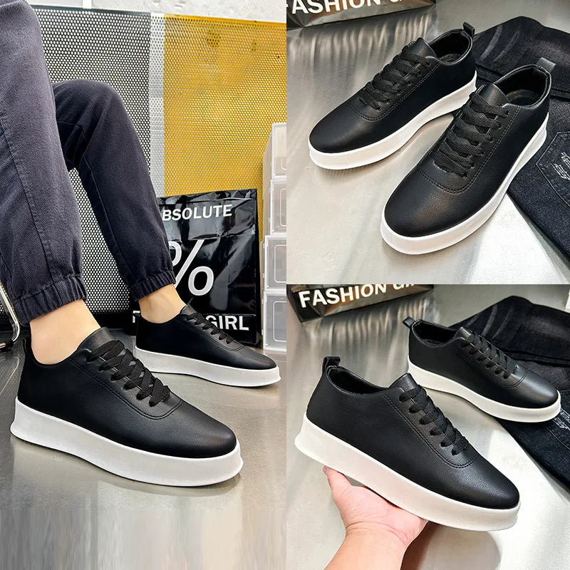 2026 Black Casual Shoes for Men Outdoor Comfortable Men Sneakers Non-slip Walking Shoes Designer Lace-Up Men Sport Shoes