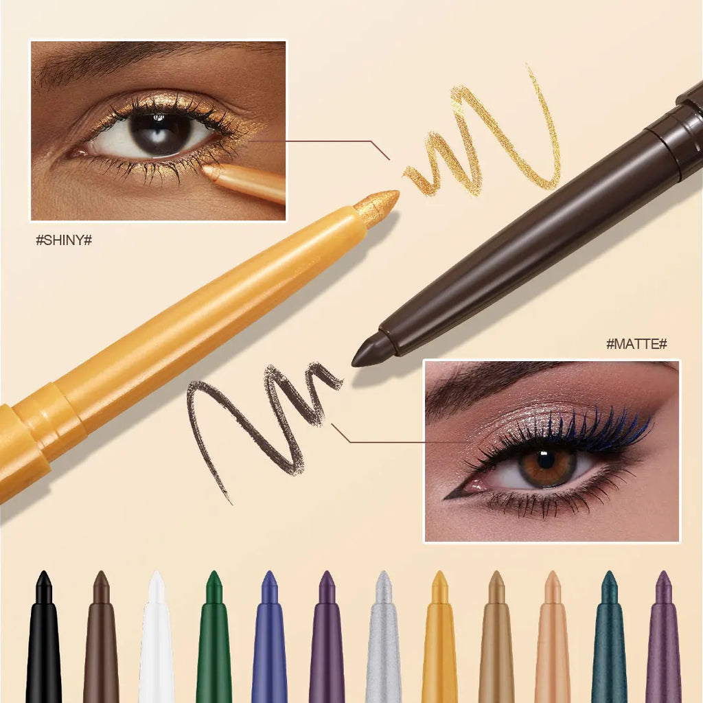 Eyeliner Pen Is Waterproof, Sweat-Proof, and Does Not Smudge, Easy for Beginners to Use, Available in Green, Purple, and Black, Long-Lasting and Does Not Come Off Easily