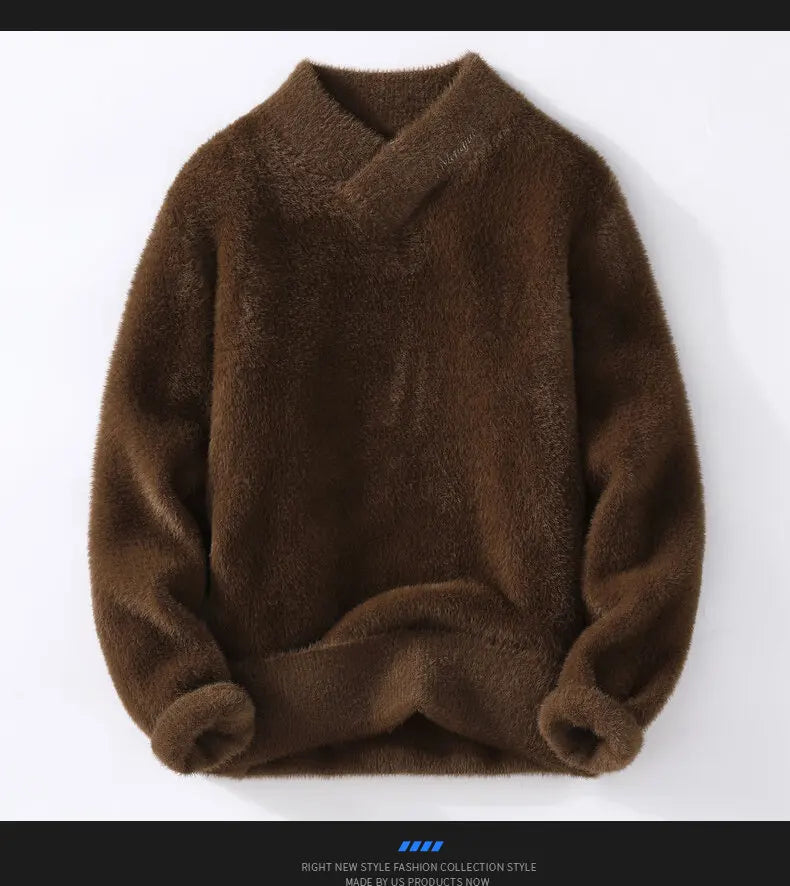 Sweaters men winter korean style mens warm sweater V-neck men sweaters autumn Men's wool pullovers men full size M-XXXL