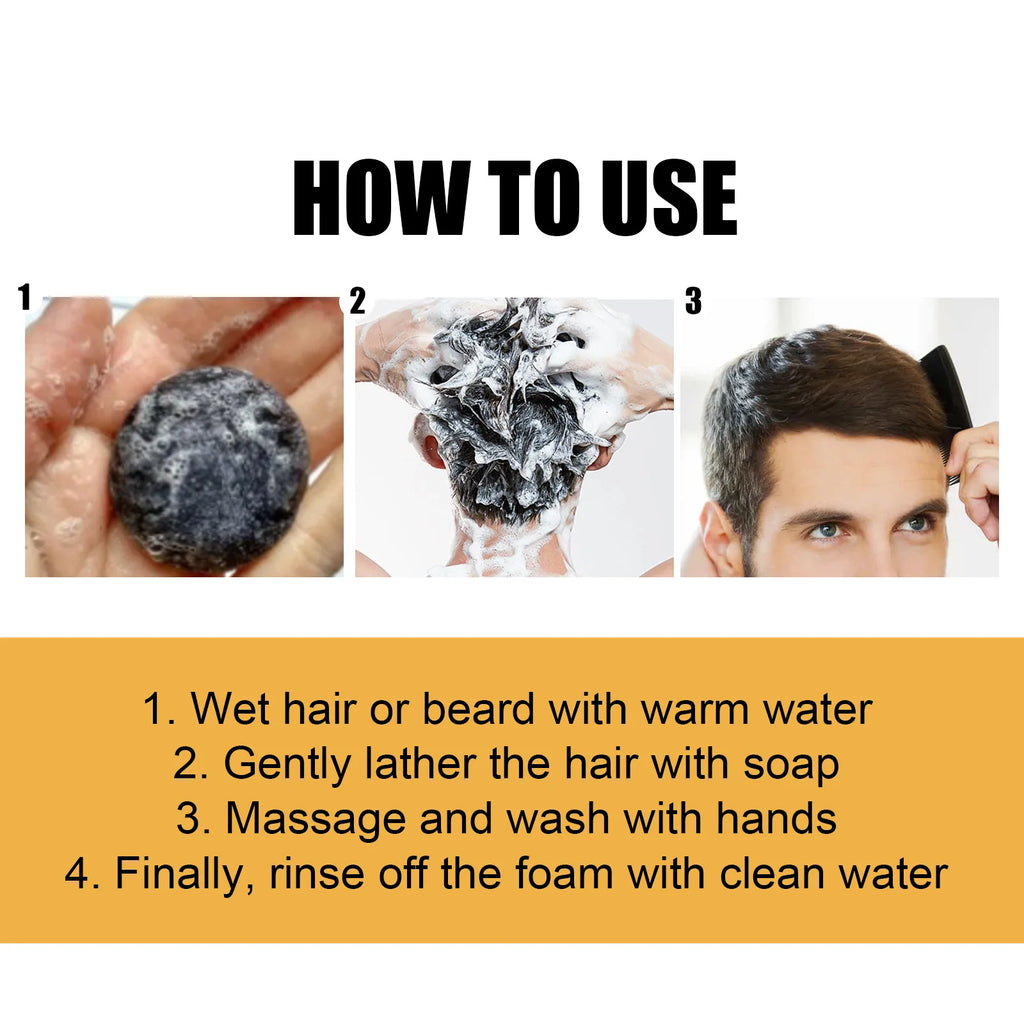 Hair strengthening shampoo soap, hair soap, cleansing scalp, soften hair strong hair, men and women usually hair care products,