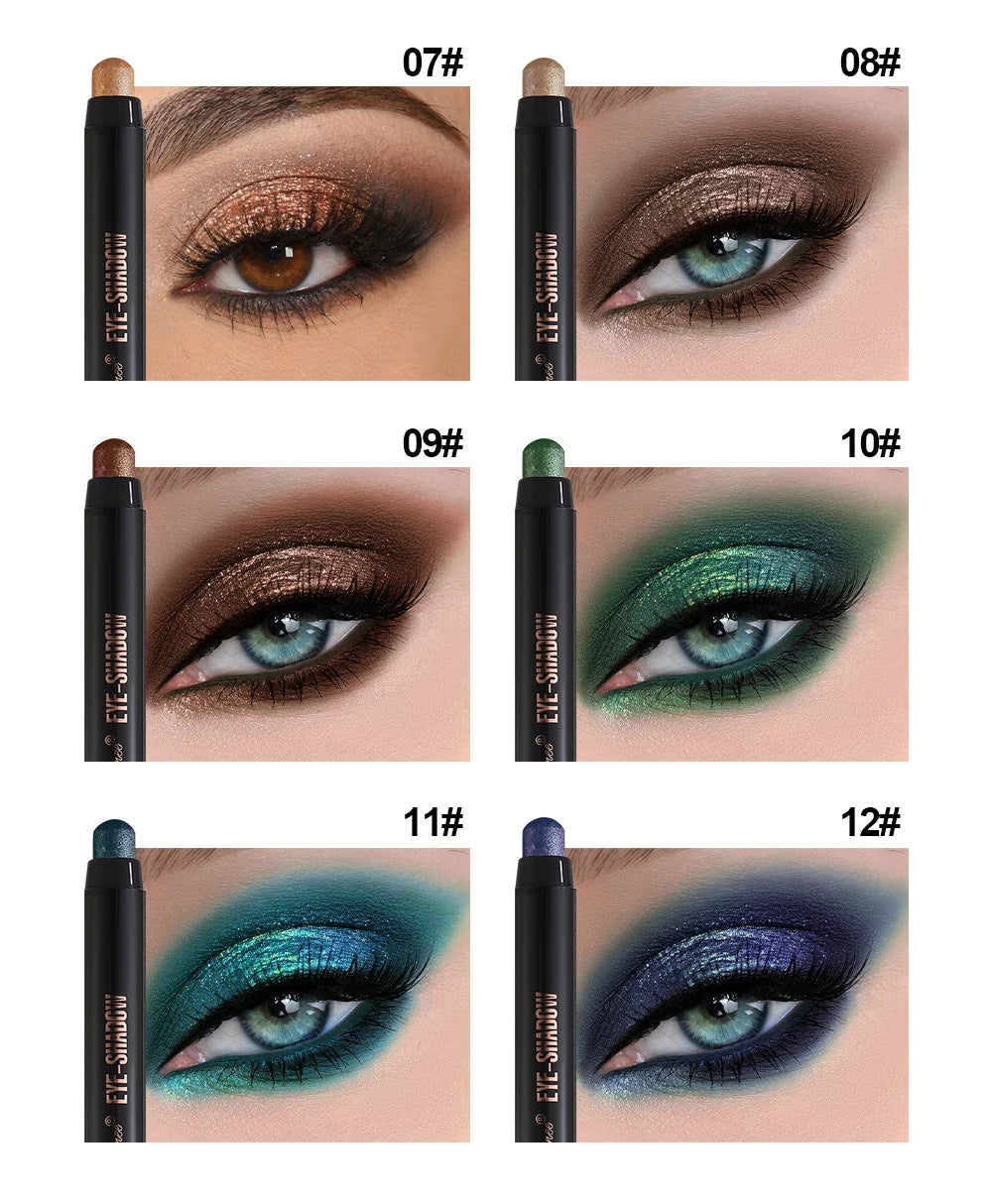 Eyeshadow Pen, Pearlescent Eyeshadow, Versatile, One-Touch Application, Non-Smudging, Waterproof Eyeshadow, High-Gloss, Delicate, Silky, Shimmering Liquid Eyeshadow