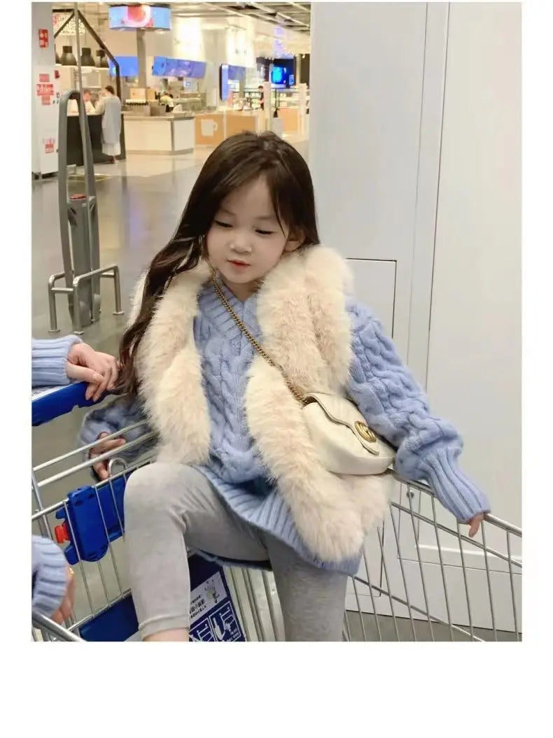 Mother And Daughter Sweater Mom And Son Matching Clothes Equal Korean Fashion Children's Clothing Women Winter Knit Tops Jumper