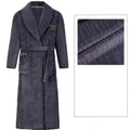 Plus Size 3XL 4XL Men Flannel Robe Winter Thickened Sleepwear Kimono Bathrobe Gown Warm Coral Fleece Loose Home Wear Nighwtear