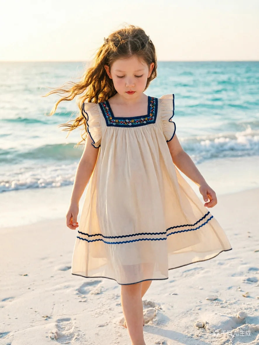 Girls children summer clothing new style cute thin toddler dress baby kids outfit