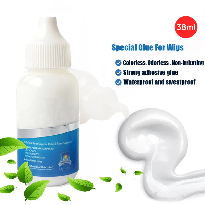 Wig Adhesive Waterproof Lace Glue Invisible Hair Bonding Glue For Toupee Frontal Closure Hair Replacement Adhesive Ghost+Remover