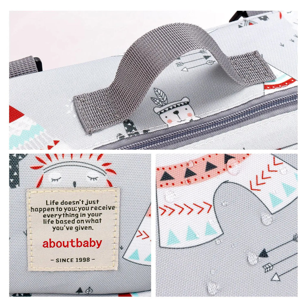 Baby Stroller Bag Waterproof Portable Outing Travel Mummy Bag Multifunction Diaper Bottle Storage Hanging Bag Pram Organizer