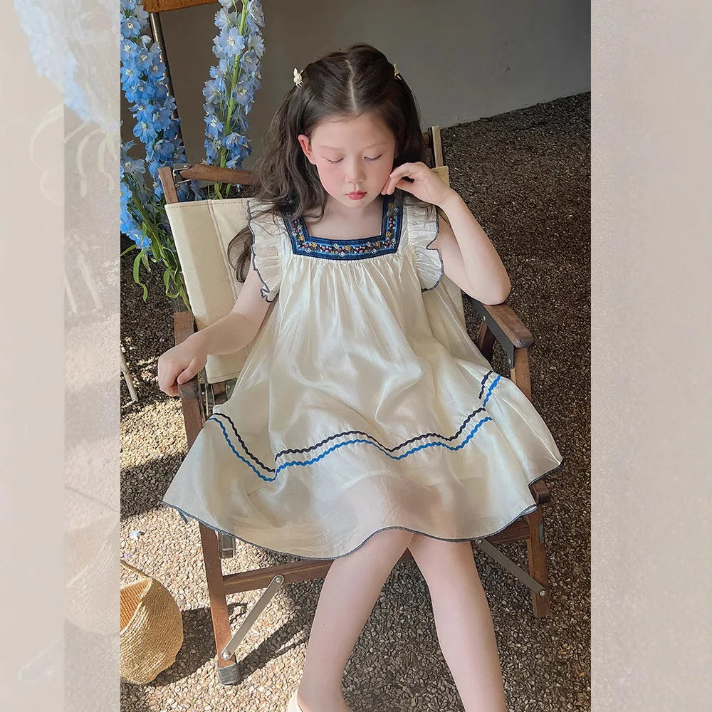 Girls children summer clothing new style cute thin toddler dress baby kids outfit