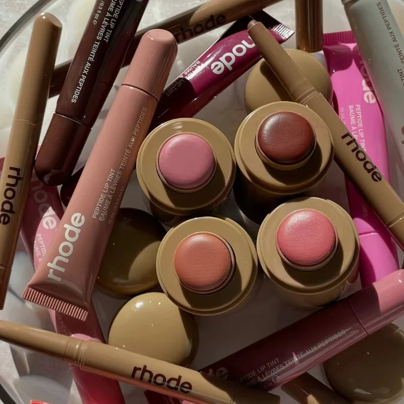 Pocket Blush Stick Lip Gloss And Cheek Hydrating Stick Natural Rouge Powder Blush Cream Lipstick Cheek Easy To Apply Color