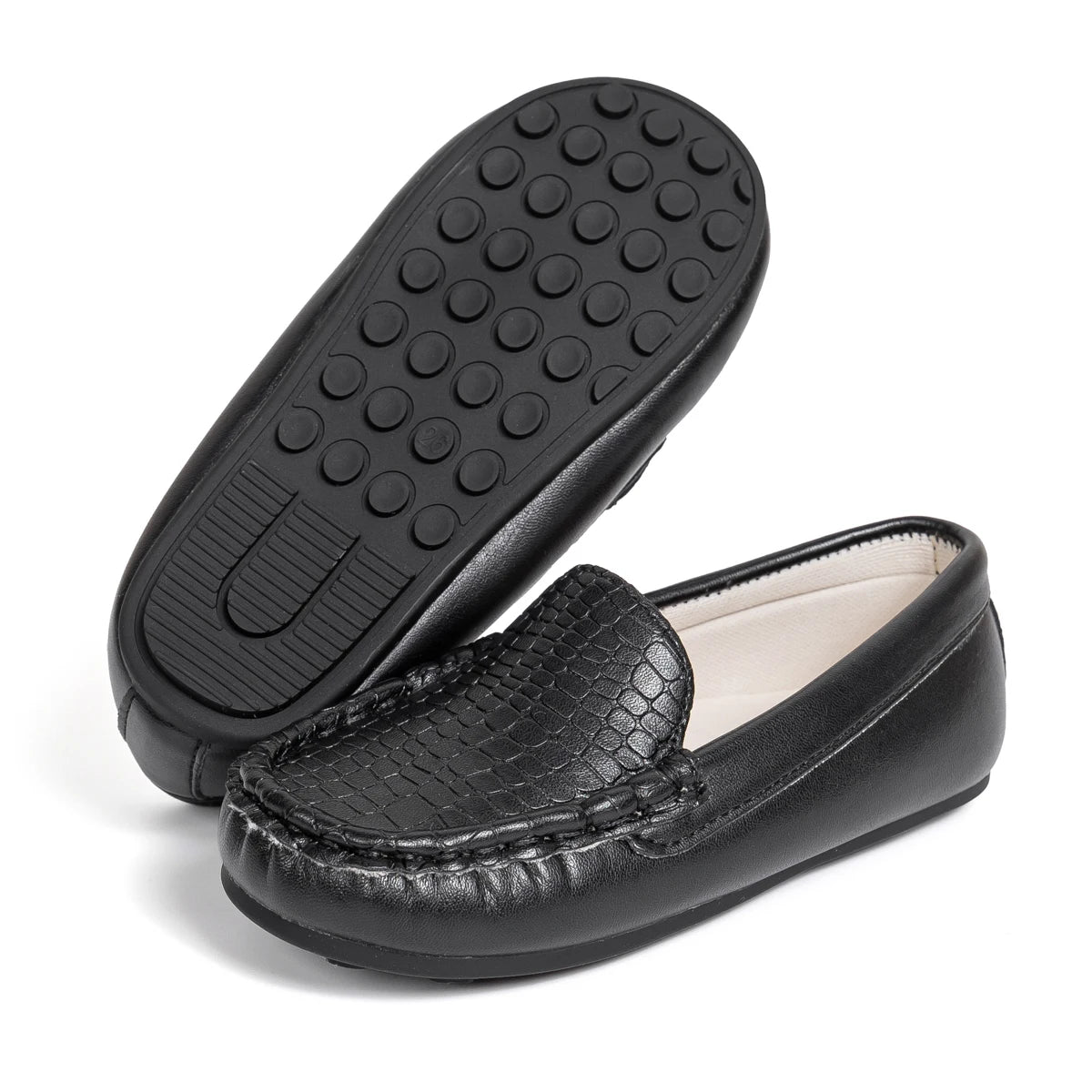 Toddler Boys' Loafers Stone Pattern Slip-On Dress Shoes Kids Comfortable Formal Performance Footwear