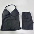 Workout Set 2 Pieces Sports Set Women Backless Tank Tops High Waist Scrunch Seamless Shorts Sport Suit Gym Set Sportswear