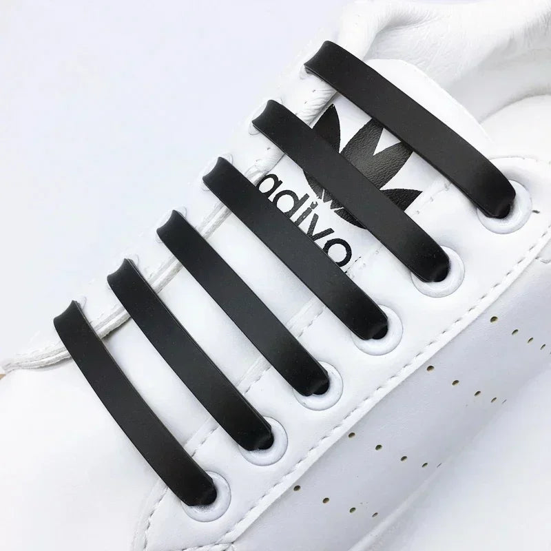 NEW 12pcs/lot Silicone Shoelaces No Tie Elastic Shoe Laces Special Shoestrings for Kid/Adult Lacing Rubber Sneakers Shoe Lace
