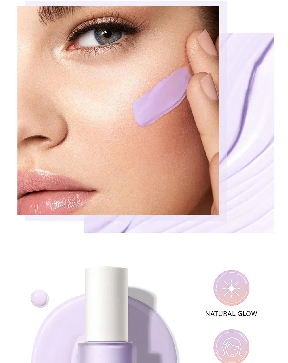Marie Primer Tricolor Hidratante — Corrector de Tono, Iluminador y Suavizante para el Rostro