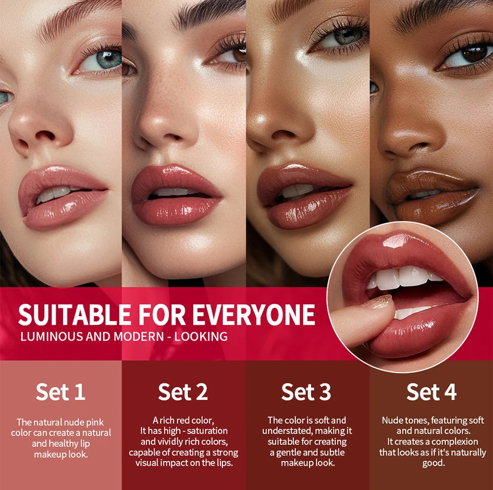 Lip Combo Matte Lipstick + Lip Liner Pen Lip Gloss Set Hydrating Matte Waterproof Long Lasting Lip lipstick set Lip Makeup Set