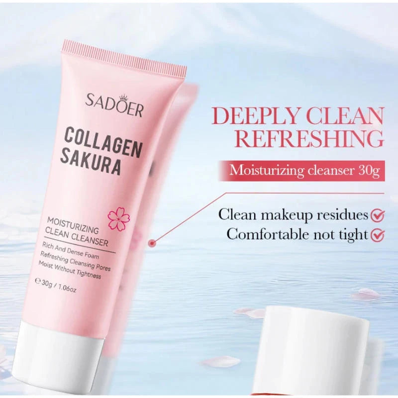 Korean Sakura Skin Care Sets Moisturizing Nourishing Face Cream Serum Toner Lotion Eye Cream Face Skin Care Gift Box Set
