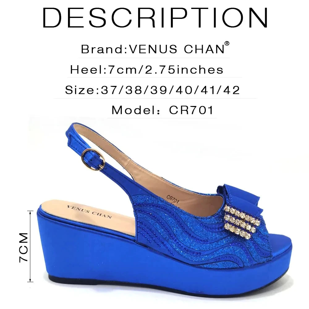 Sandals Italian Fashion Casual Flat Slippers Hollowed Out With Diamonds Women's Shoes African Party Outdoor Shoes