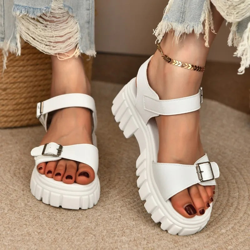 Women Elegant Sandals  New Summer Outdoor Designer Shoes Women Casual Fashion Bottom Platform Sandals Sandalias De Mujer