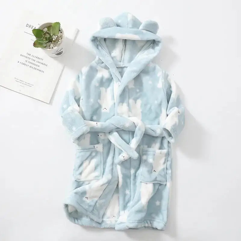 Autumn Baby Boys Pajamas Children Clothes Girls Boys Robes Winter Sleepwear Bathrobe Spring Kids Hooded Bathrobe Girls Clothing