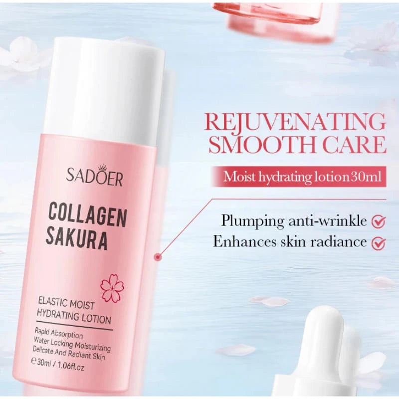 Korean Sakura Skin Care Sets Moisturizing Nourishing Face Cream Serum Toner Lotion Eye Cream Face Skin Care Gift Box Set