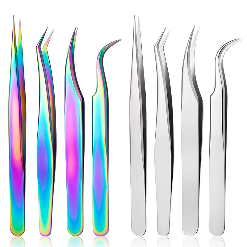 Eyelashes Tweezers Stainless Steel For Lashes Extension Makeup Tools Nail Art Accessories Rhinestone Picker Tools