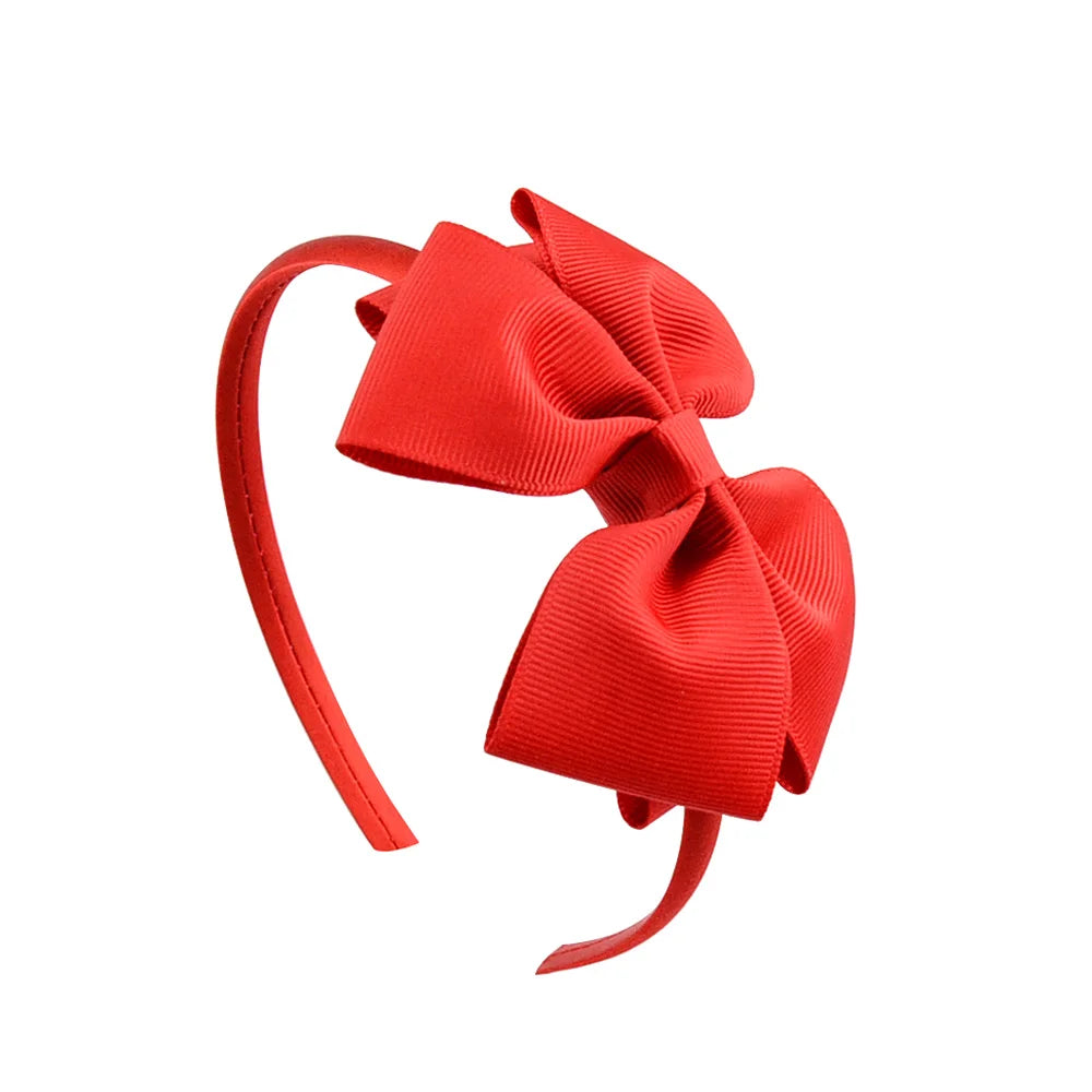 1 Piece Ribbon Handmade Hair Bows Hairbands for Baby Girls 20 Colors Cute Bowknot Solid Headband Headwear Baby Hair Accessories