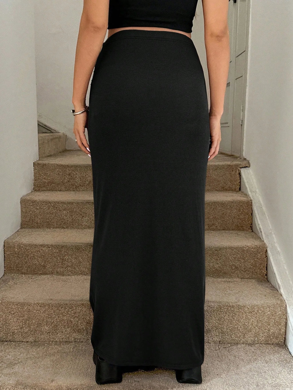 Maternity Dresses and Skirts Dress for Pregnant Women Clothing Pregnancy Clothes Spring Summer Knitted High-waisted Long Skirt