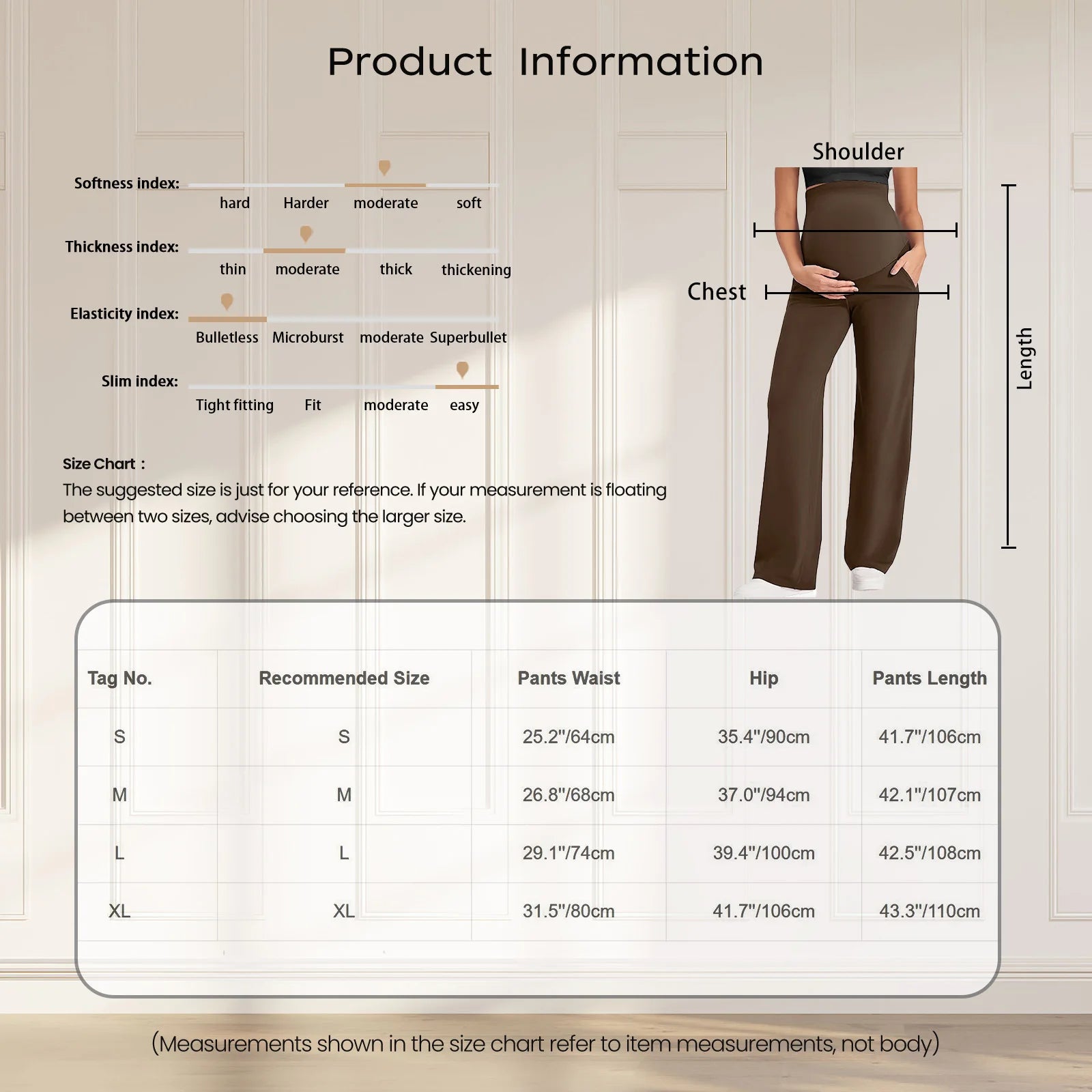 Maternity Pants Over The Belly Yoga Dress Elastic Waistband Stretchy Wide Leg Work Pregnancy Trousers with Pockets Sportswear