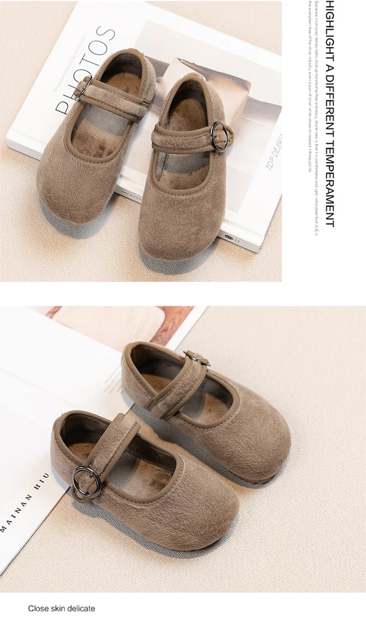 Baby Girls Spring/Autumn Fashion Popular New Kids Solid Color Flat Casual Comfortable Student Children's Walking Shoes Size21-30