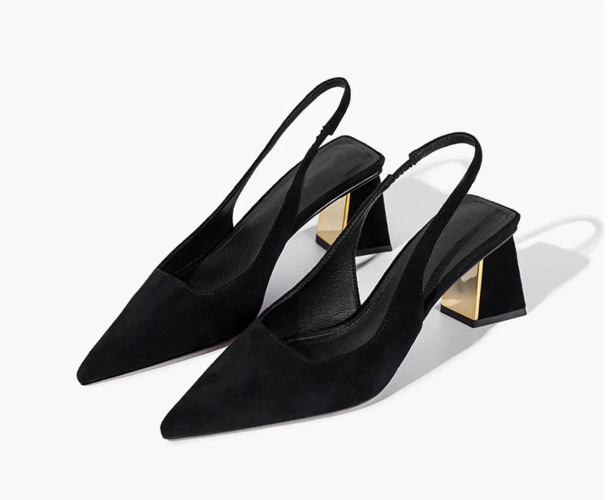 Black Sandals Women Summer New Fashion Women's Pointed Square Heel Sandals Pumps Women Shoes Office Dress Shoes Sexy High Shoes