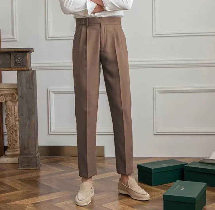 Man Suits Pants Fluid Khaki Draped Trousers for Men Baggy Suit Korean Style Clothes Reviews Many Slacks High Quality Dress Up