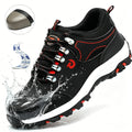 Black Lightweight Work Sneakers Anti-Impact And Anti-Piercing Safety Shoes Comfortable Breathable Construction Working Boots