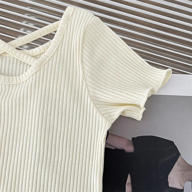 Girls T-Shirt Summer Children Short-Sleeved Casual Thin Soft Tops Simple Solid Color Kids Clothing 2-6 Years Baby Tees