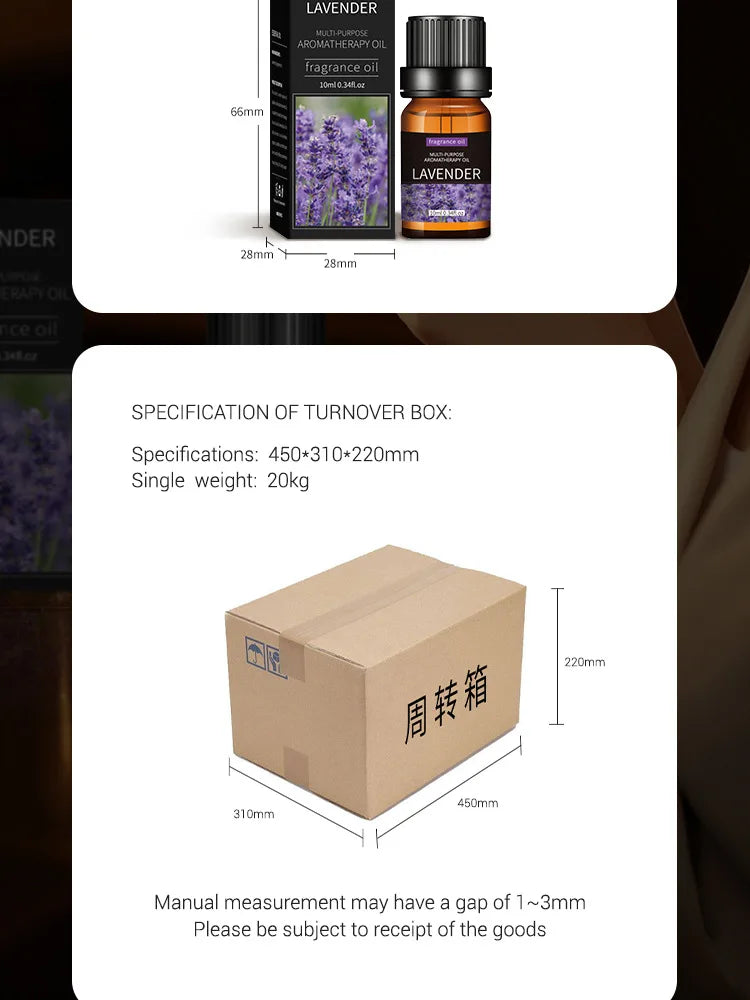20 Flavors Essential Oils for Aroma Diffuser Air Humidifier Home Water-soluble 10ml Air Freshener Scents Fragrance Oil Perfume
