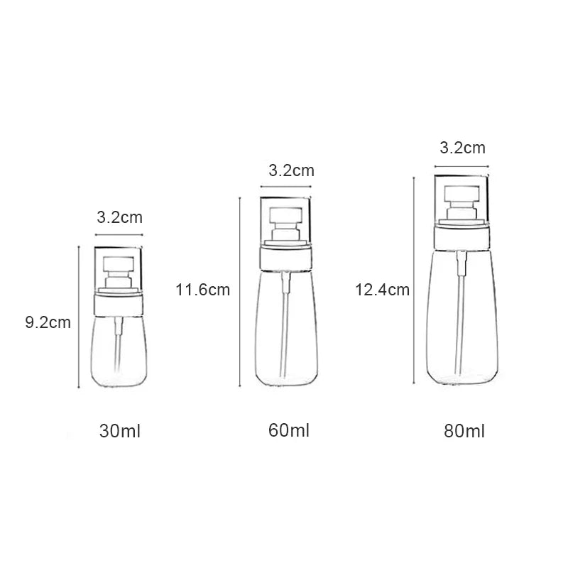 30/60/100ml Travel Sub-bottled Sunscreen Spray Bottle Customized Can Transparent Plastic Bottle For Travel Convenience